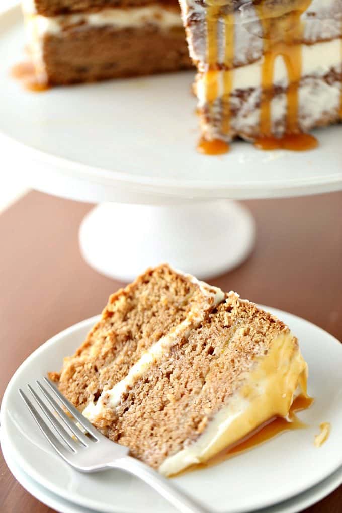 apple cake on a plate