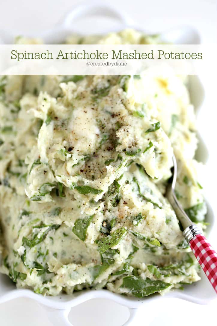 Spinach Artichoke Mashed Potatoes