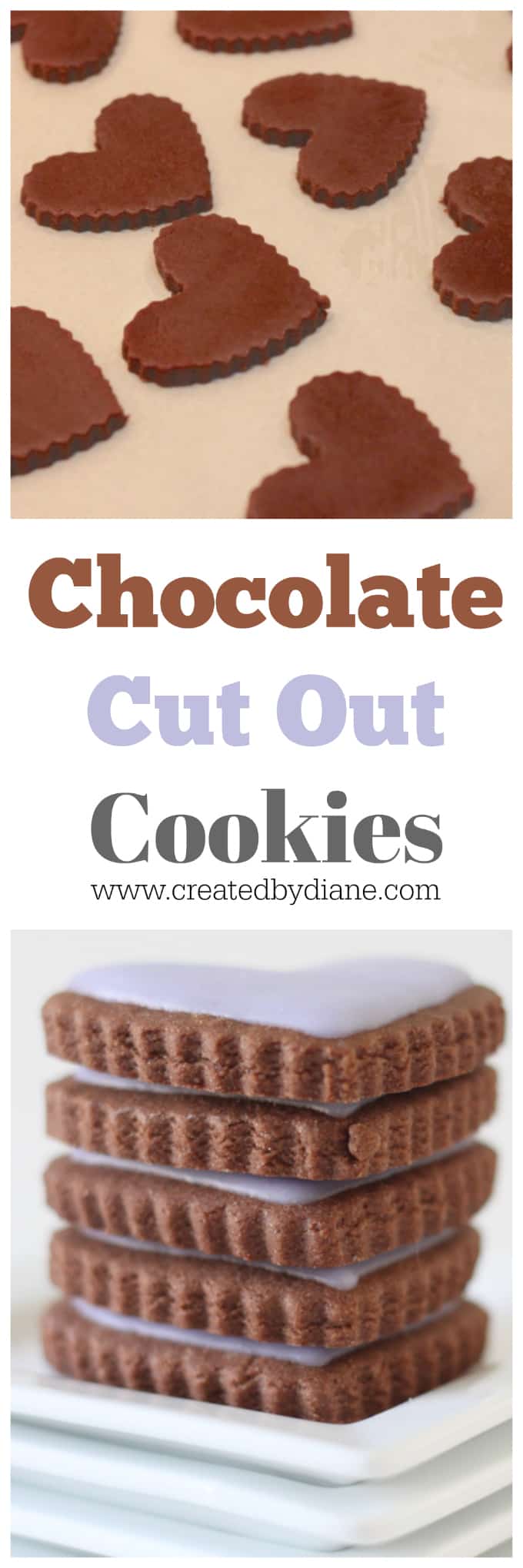 Chocolate Cut Out Sugar Cookies | Created by Diane