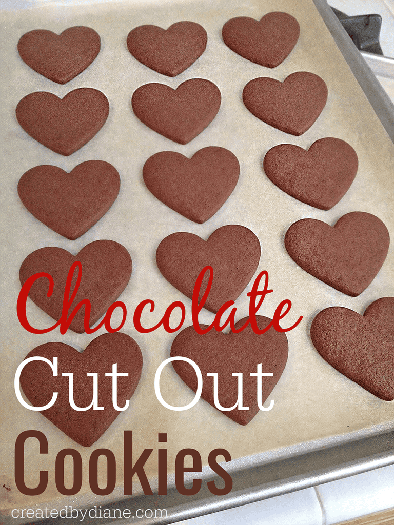 chocolate cut out sugar cookies from createdbydiane