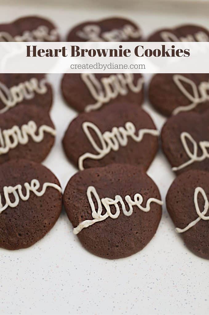 heart brownie cookies createdbydiane.com