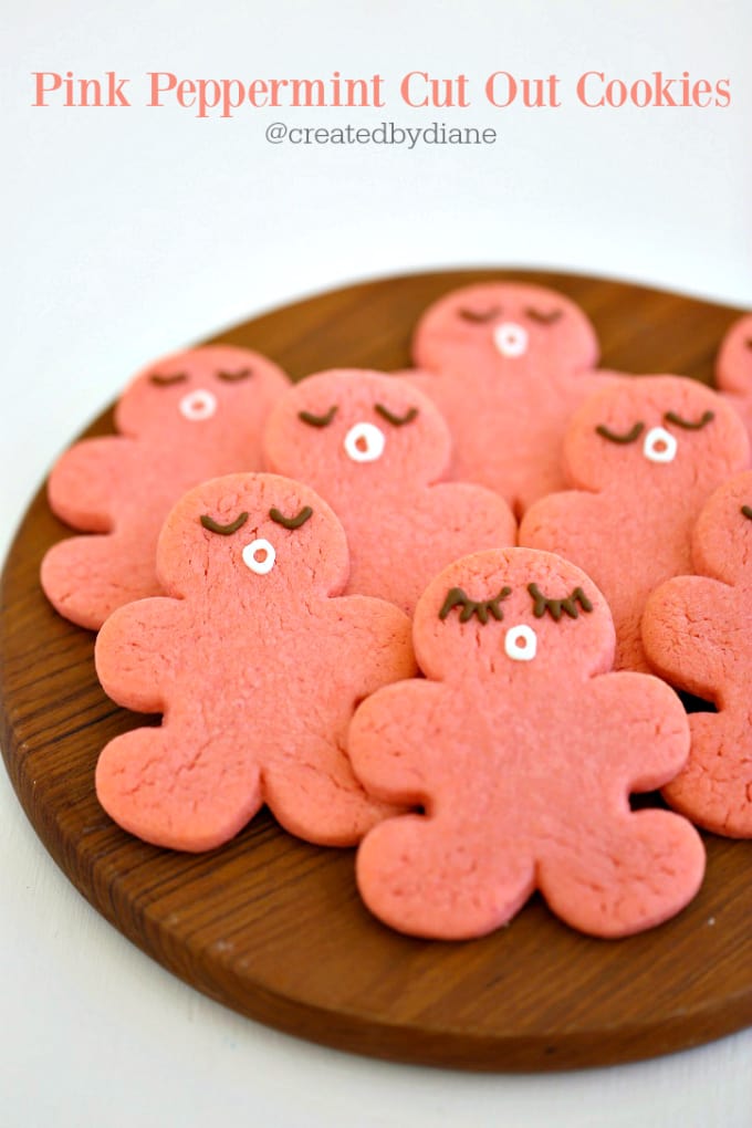 Pink Peppermint Cut Out Cookies