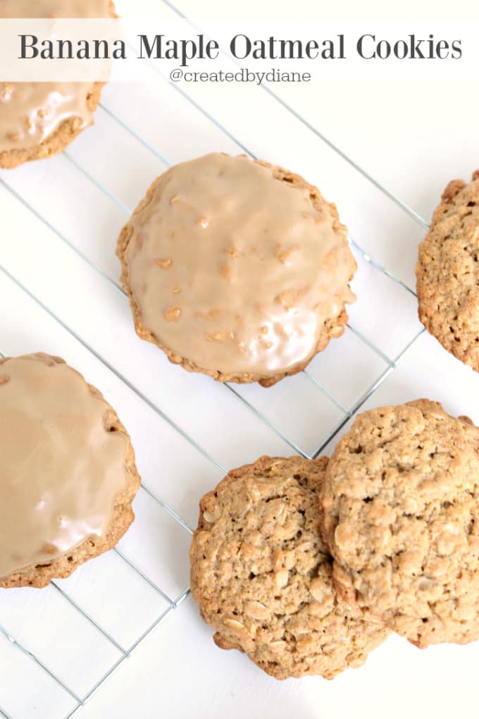 Banana Maple Oatmeal Cookies