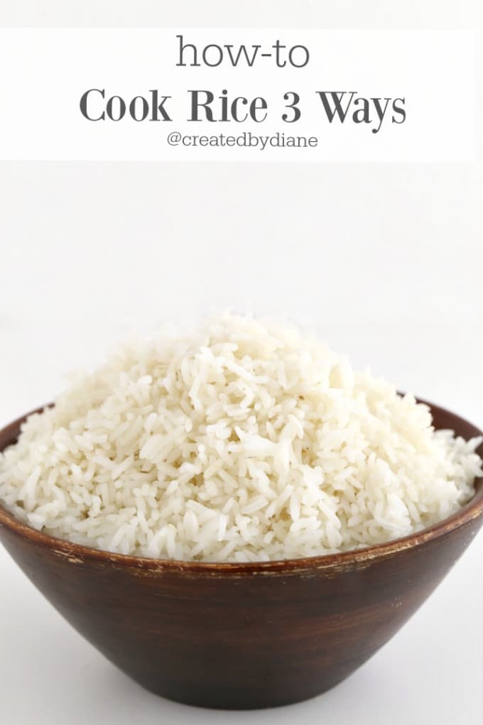 how to cook rice 3 ways
