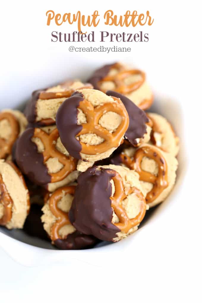 Peanut Butter Stuffed Pretzels