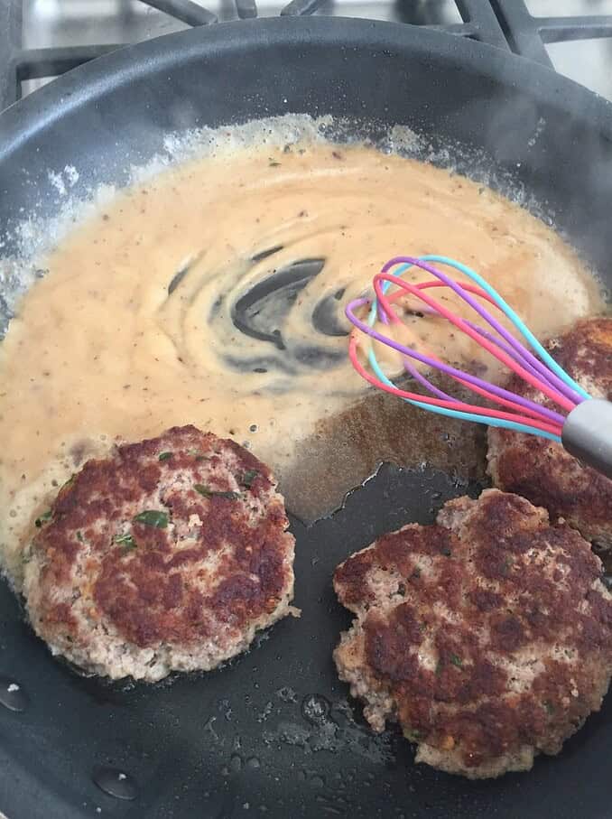 how to make an easy sauce rich and delicious flavor for salisbury steak right in the pan