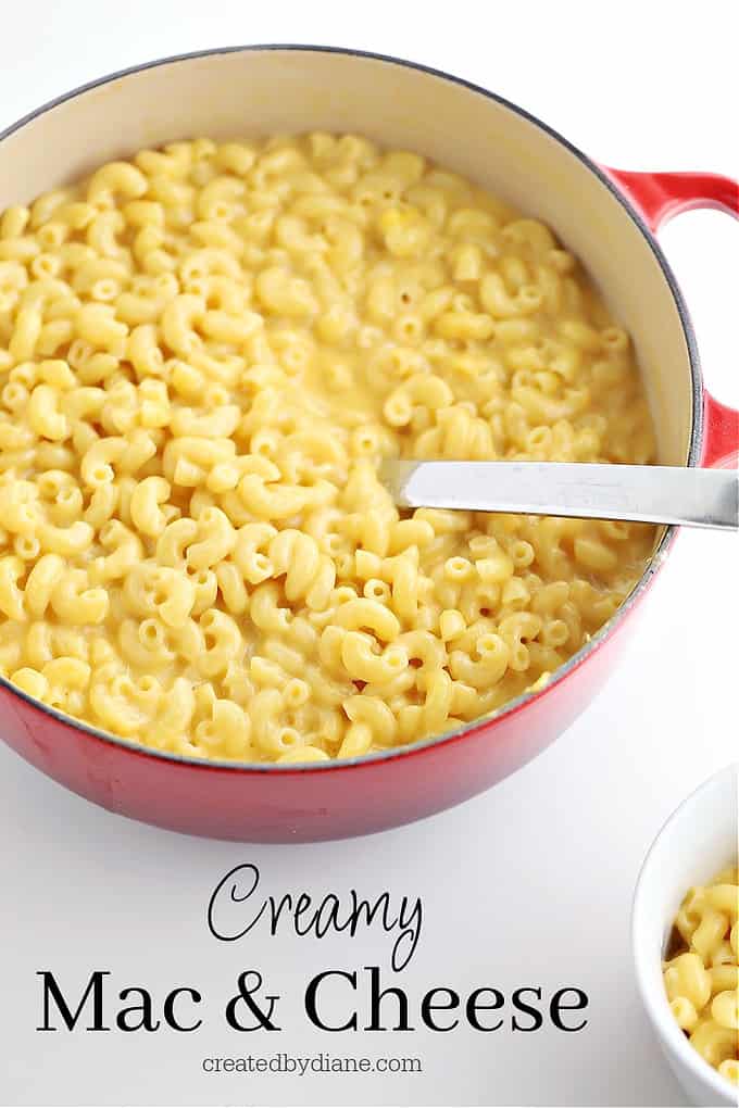 CREAMY mac and cheese recipe from createdbydiane.com