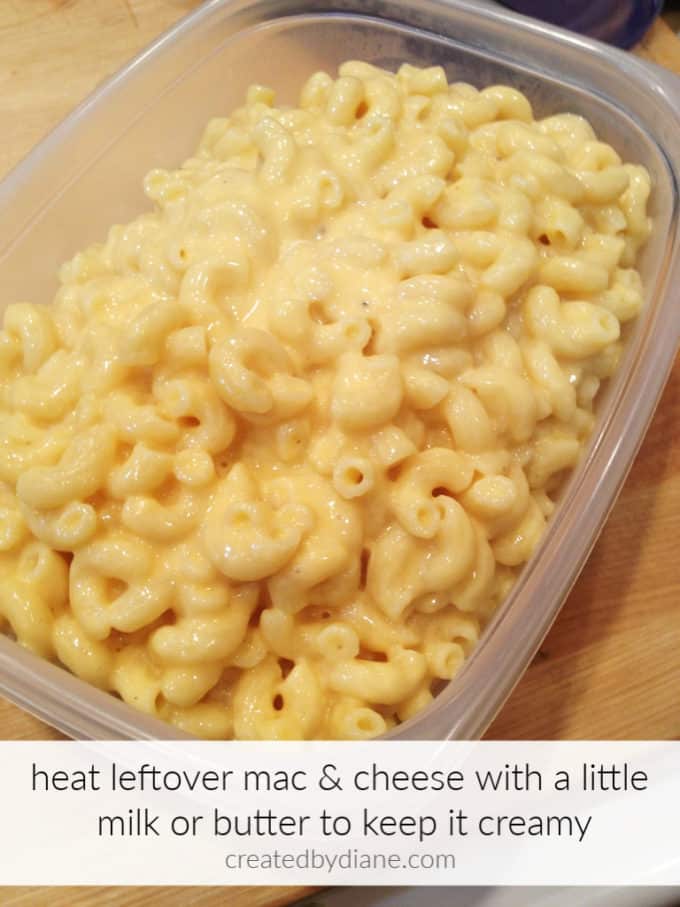 creamy mac and cheese leftover