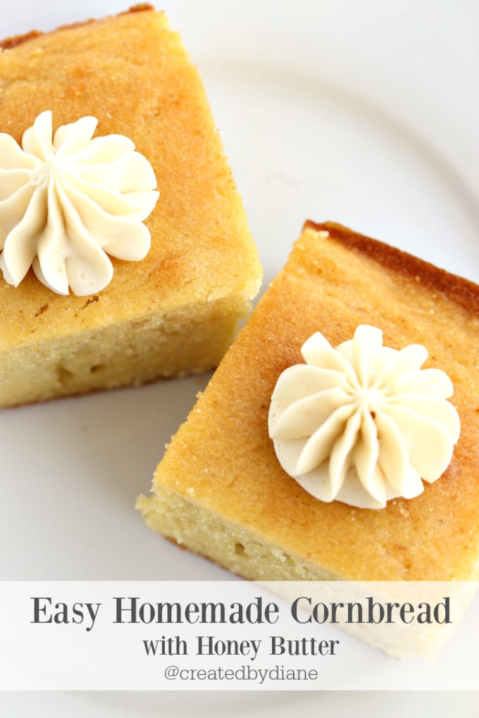 Easy Homemade Cornbread with Honey Butter