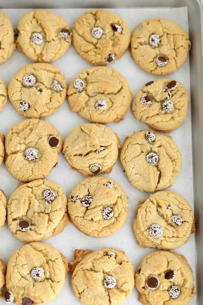 snowcaps instead of chocolate chip baked into cookies @createdbydiane