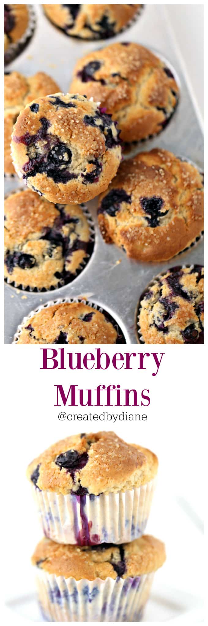 blueberry muffins @createdbydiane