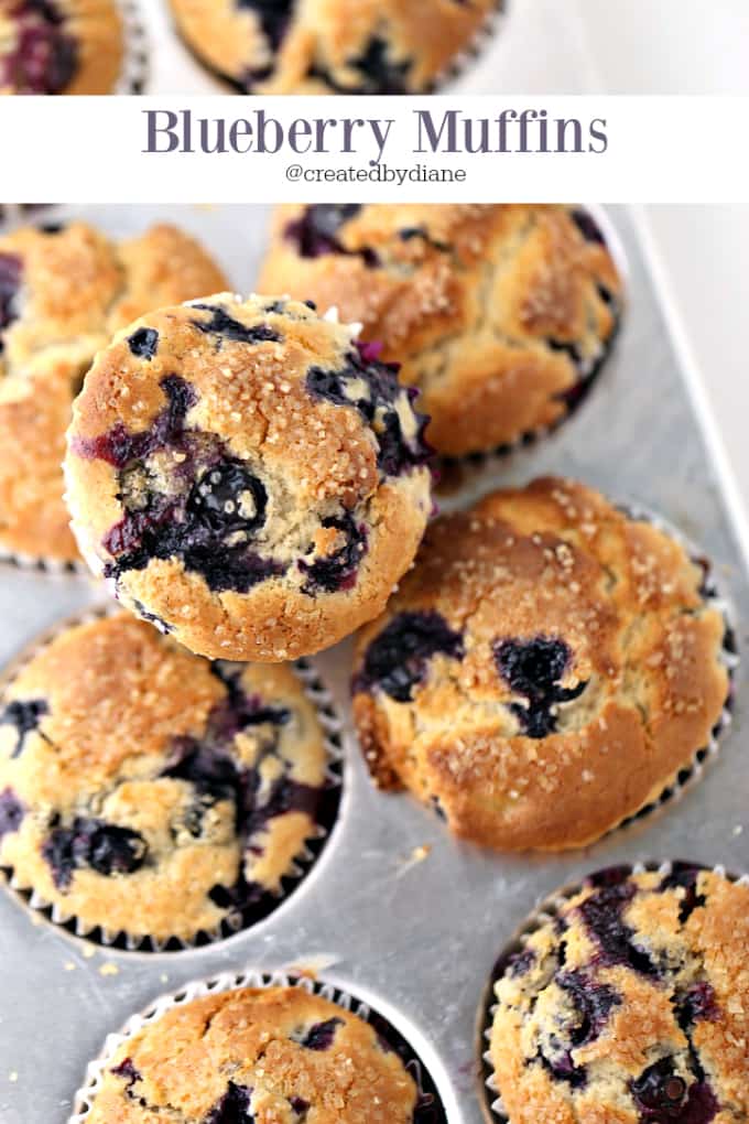 the best blueberry muffins @createdbydiane