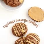 espresso glazed espresso brownie cookie recipe from @createdbydiane