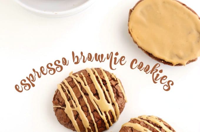 espresso glazed espresso brownie cookie recipe from @createdbydiane