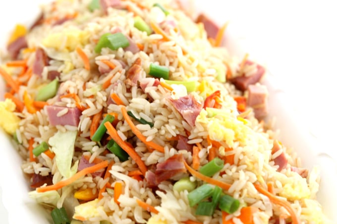 leftover ham fried rice, holiday leftovers, @createdbydiane