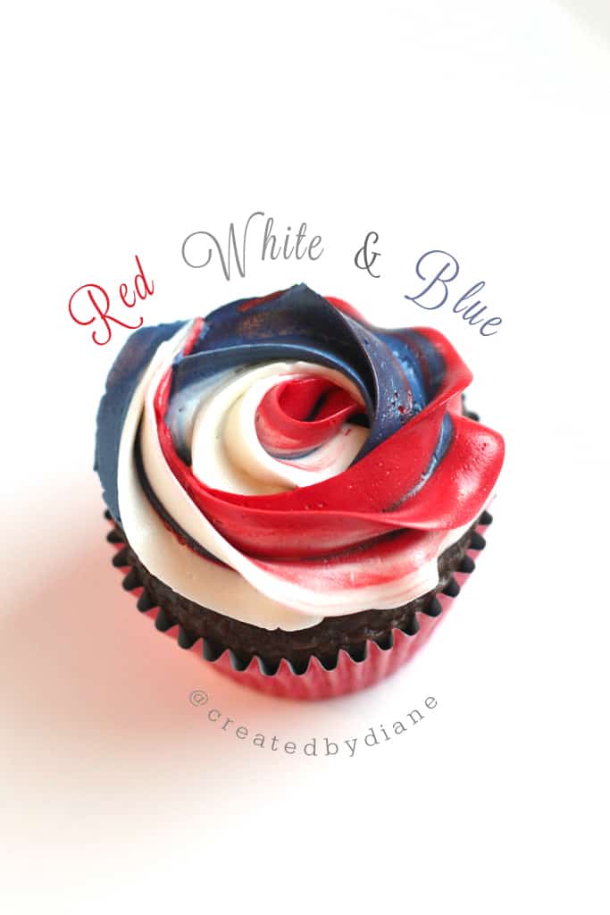 patriotic cupcakes and recipes red white and blue @createdbydiane