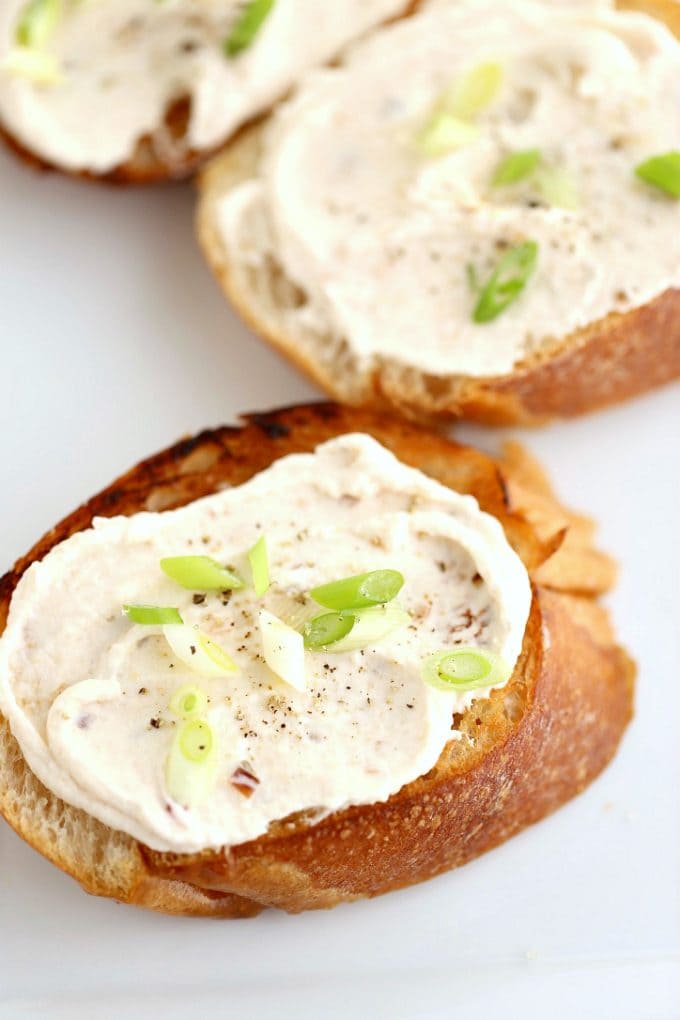 smoked salmon mousse on crostini @createdbydiane