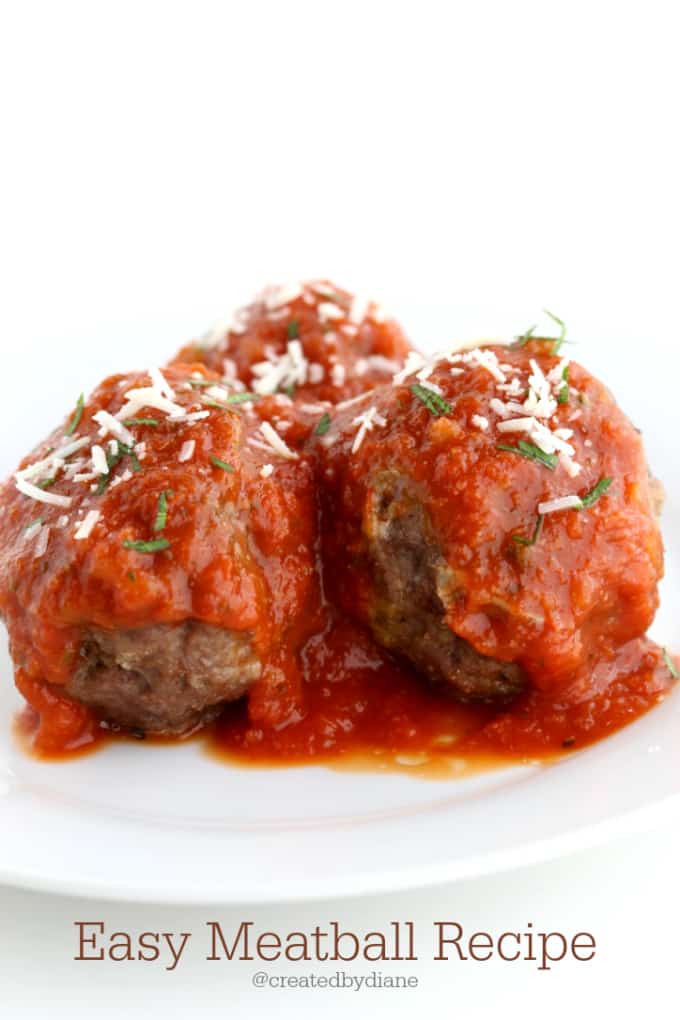 Easy Meatball Recipe @createdbydiane