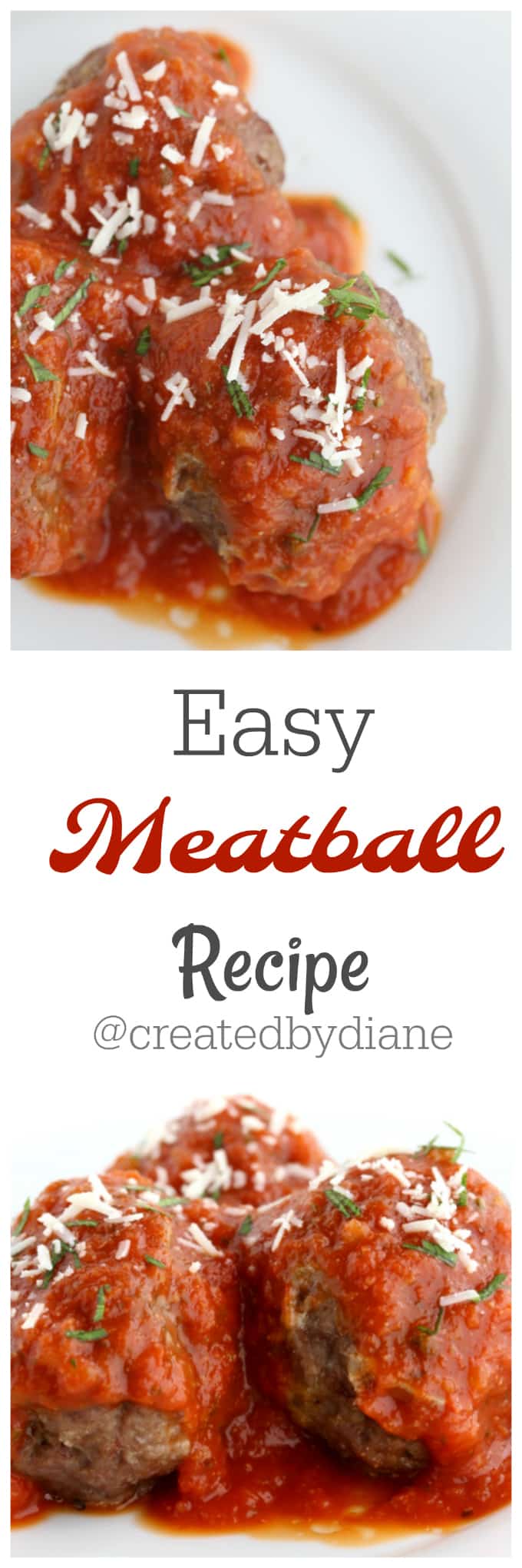 easy meatball recipe from @createdbydiane