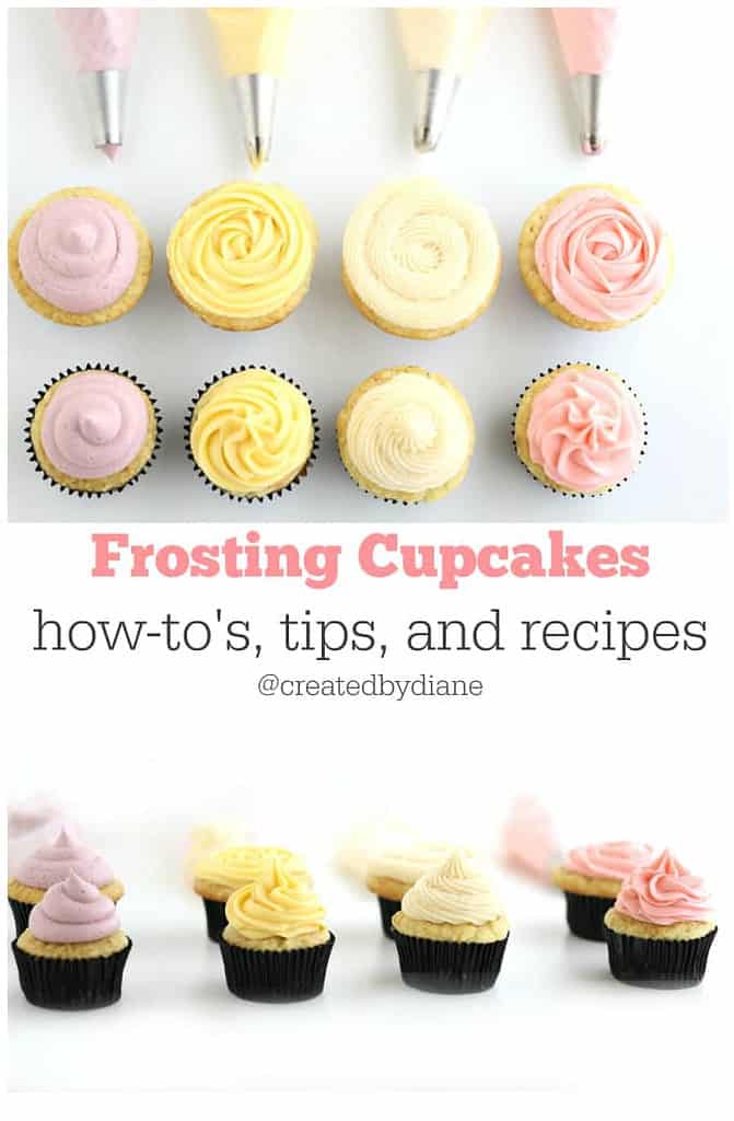 frosting cupcakes how-to's, tips, and recipes @createdbydiane