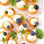 grilled apricots stuffed with honey ricotta @createdbydiane