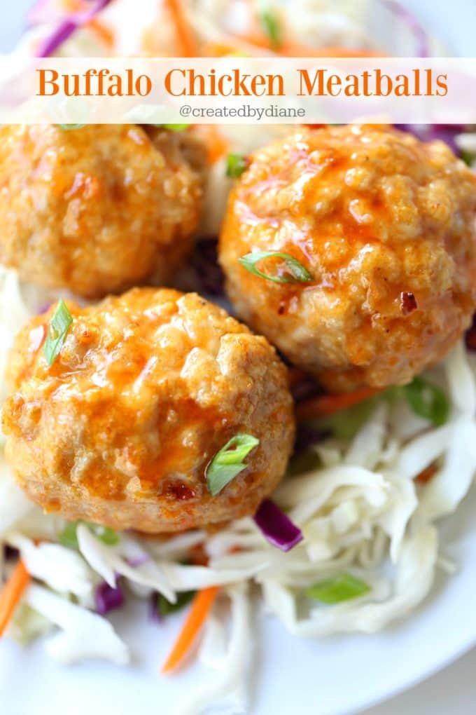 Buffalo Chicken Meatballs @createdbydiane