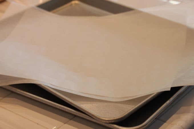 baking sheets and parchment paper for baking great cookies