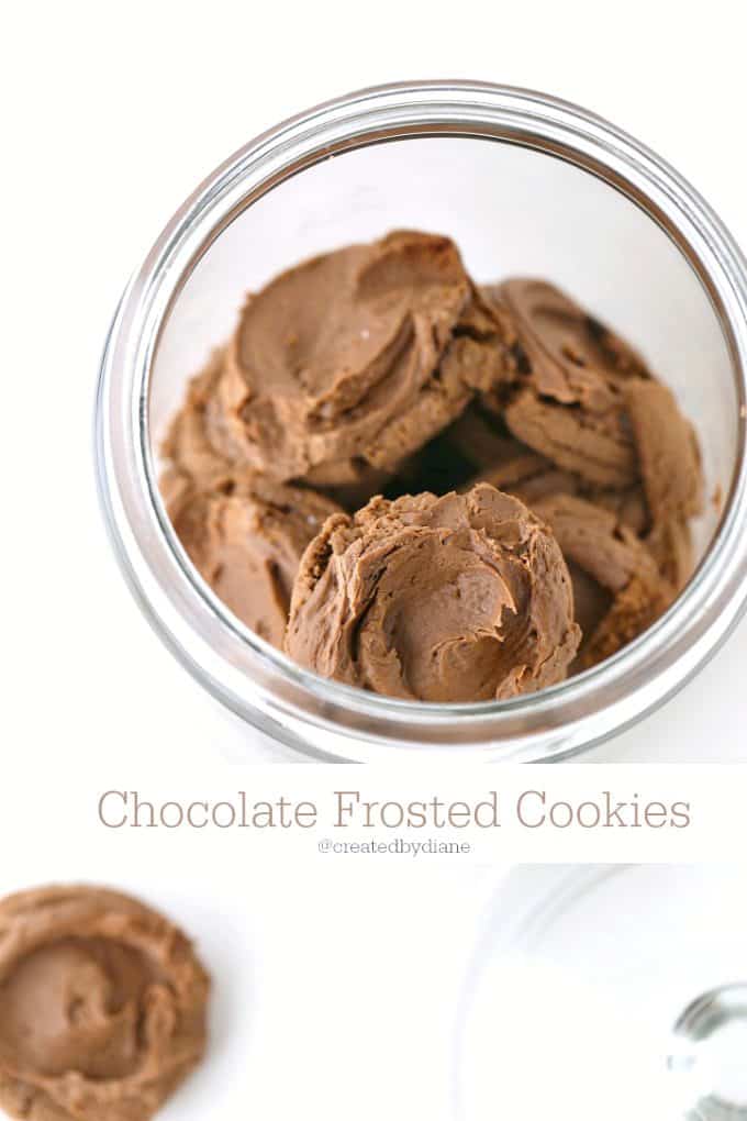 chocolate frosted cookies using the glass bottom method @createdbydiane