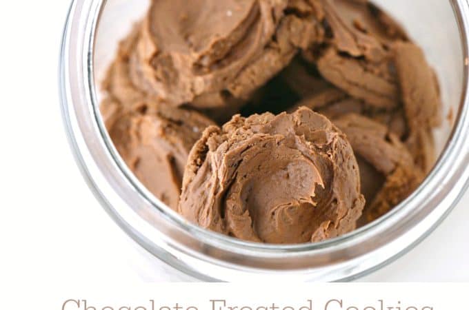 chocolate frosted cookies using the glass bottom method @createdbydiane