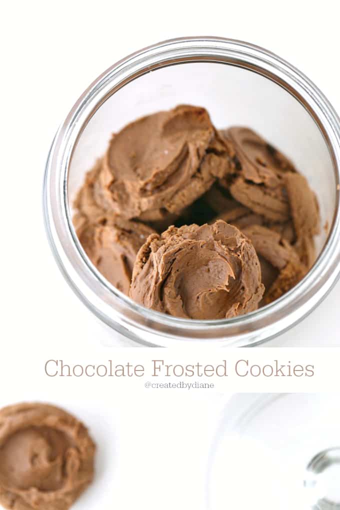 Chocolate Frosted Glass Bottom Cookies