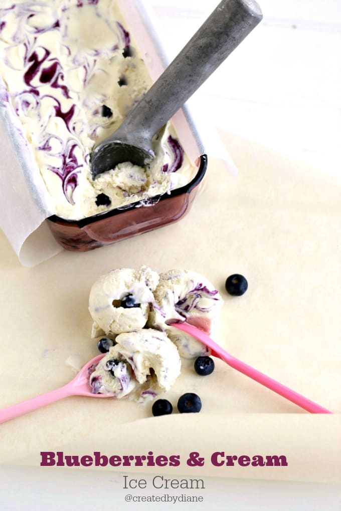 Blueberries and Cream Ice Cream