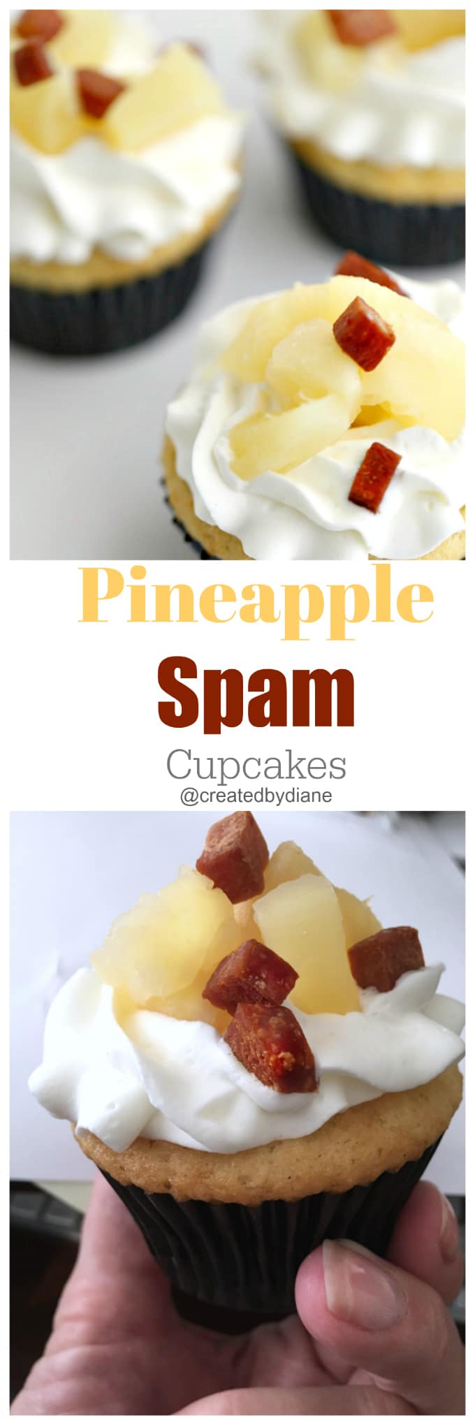 pineapple spam cupcakes @createdbydiane