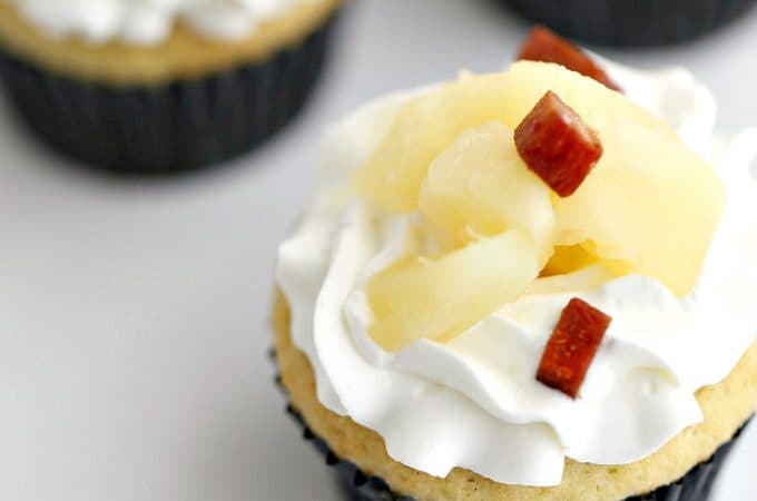 salty sweet Cupcakes with pineapple and spam @createdbydiane