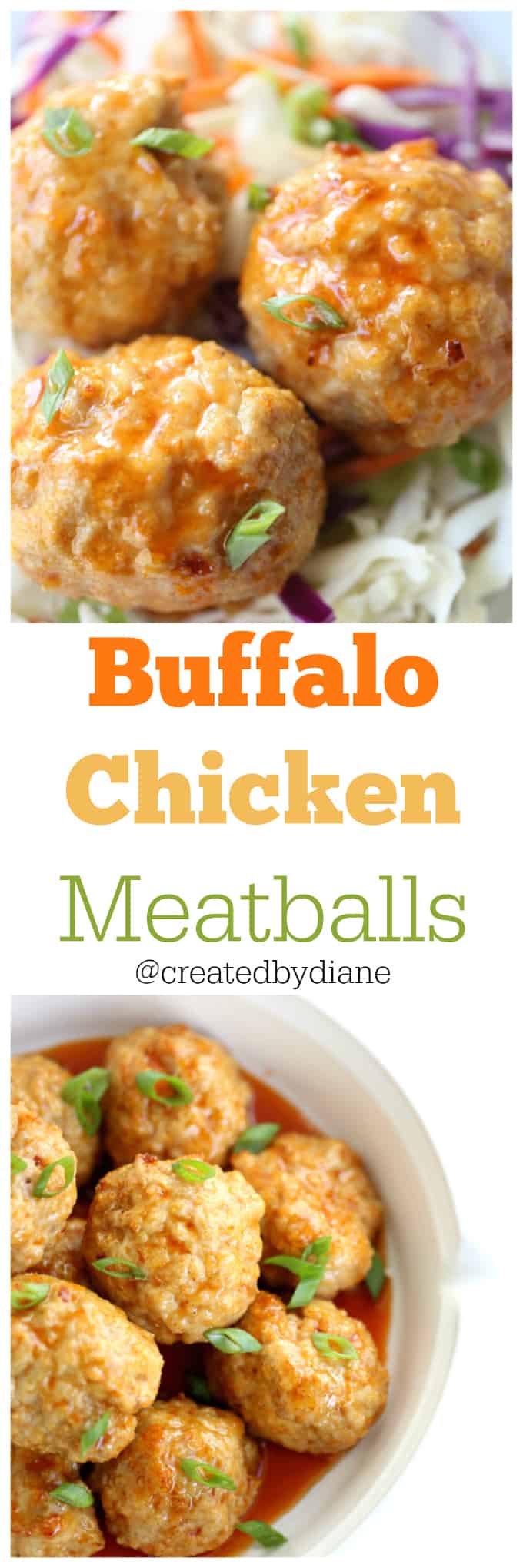 buffalo chicken meatball recipe from @createdbydiane