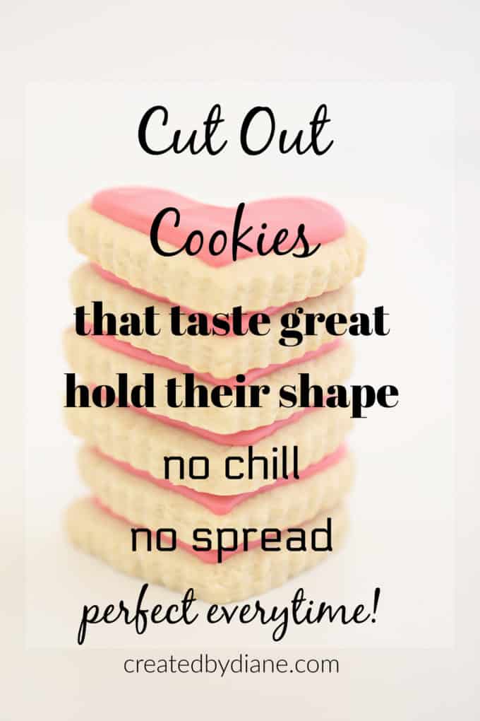 cut out cookies, no spread, no chill, perfect rolled cookies cookie cutter cookies createdbydiane.com