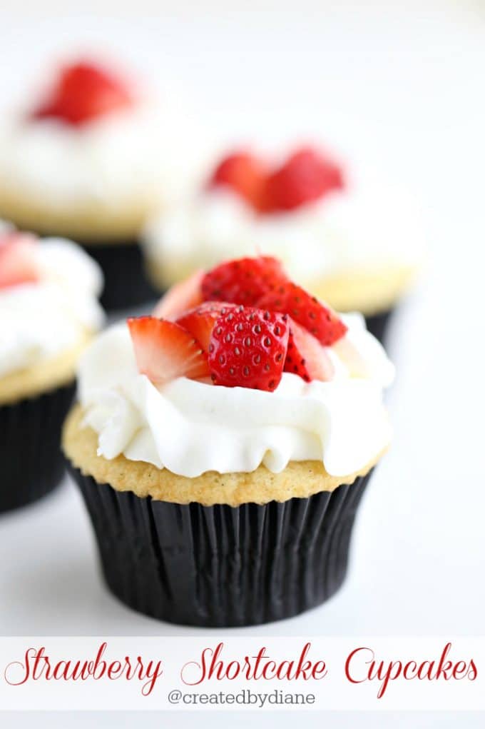 strawberry shortcake cupcakes from @createdbydiane