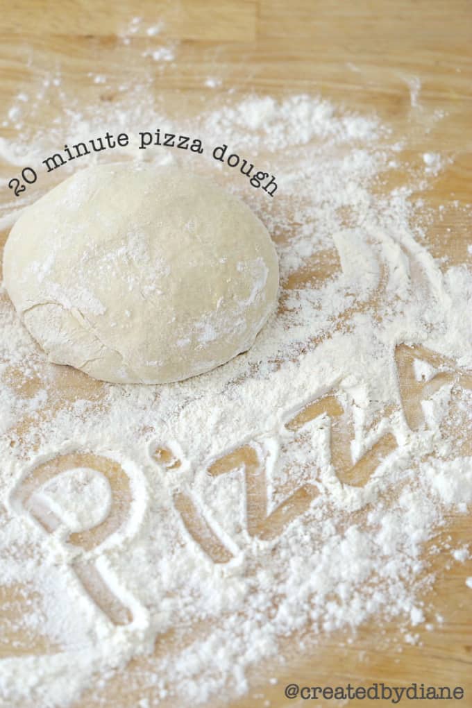 20 minute pizza dough recipe @createdbydiane