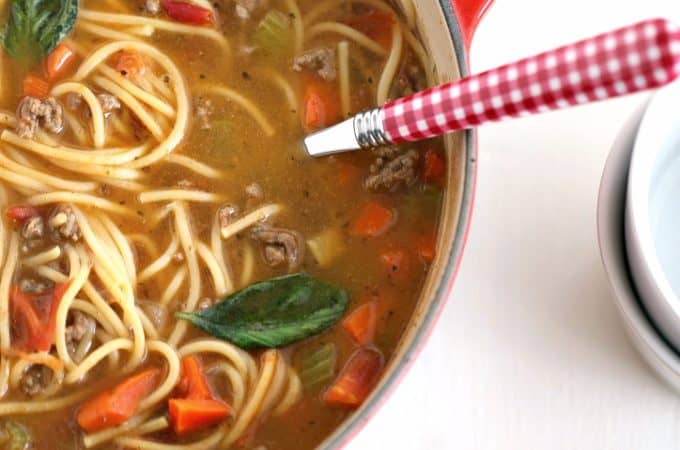 Spaghetti Soup Recipe from @createdbydiane