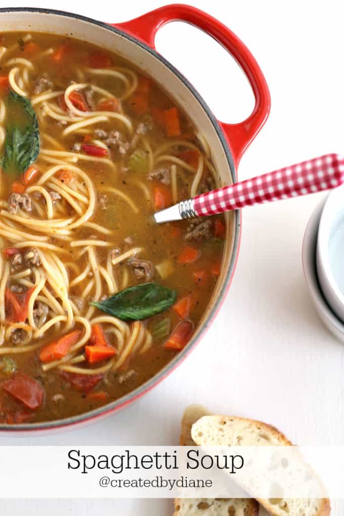 Spaghetti Soup Recipe from @createdbydiane