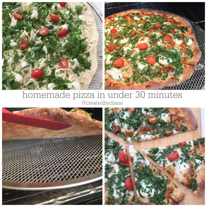 homemade pizza in under 30 minutes @createdbydiane #vegetarian #pizza