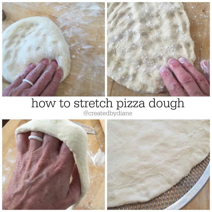 how to stretch pizza dough @createdbydiane