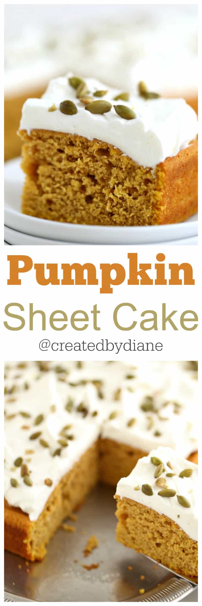 simple pumpkin sheet cake @createdbydiane