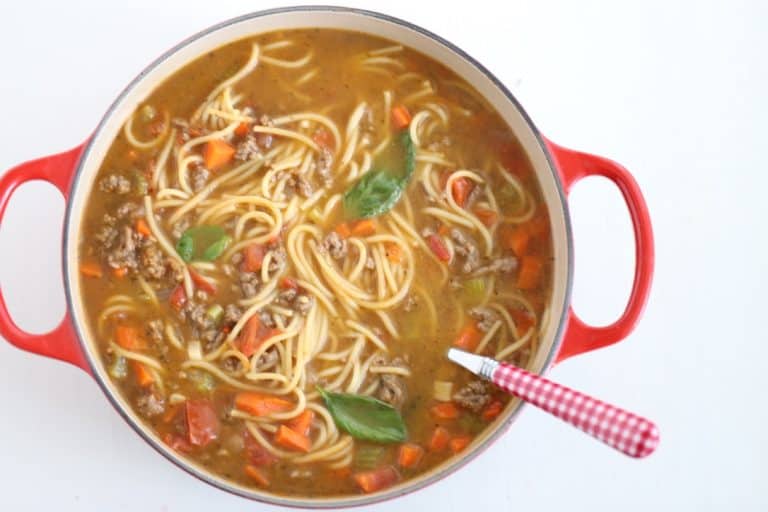 One Pot Spaghetti Soup Recipe Created by Diane