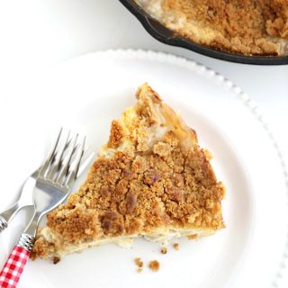 no pie crust sour cream apple pie www.createdbydiane.com