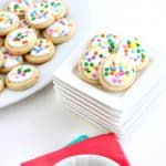Coconut Confetti Cookie Recipe with icing and confetti sprinkles www.createdbydiane.com