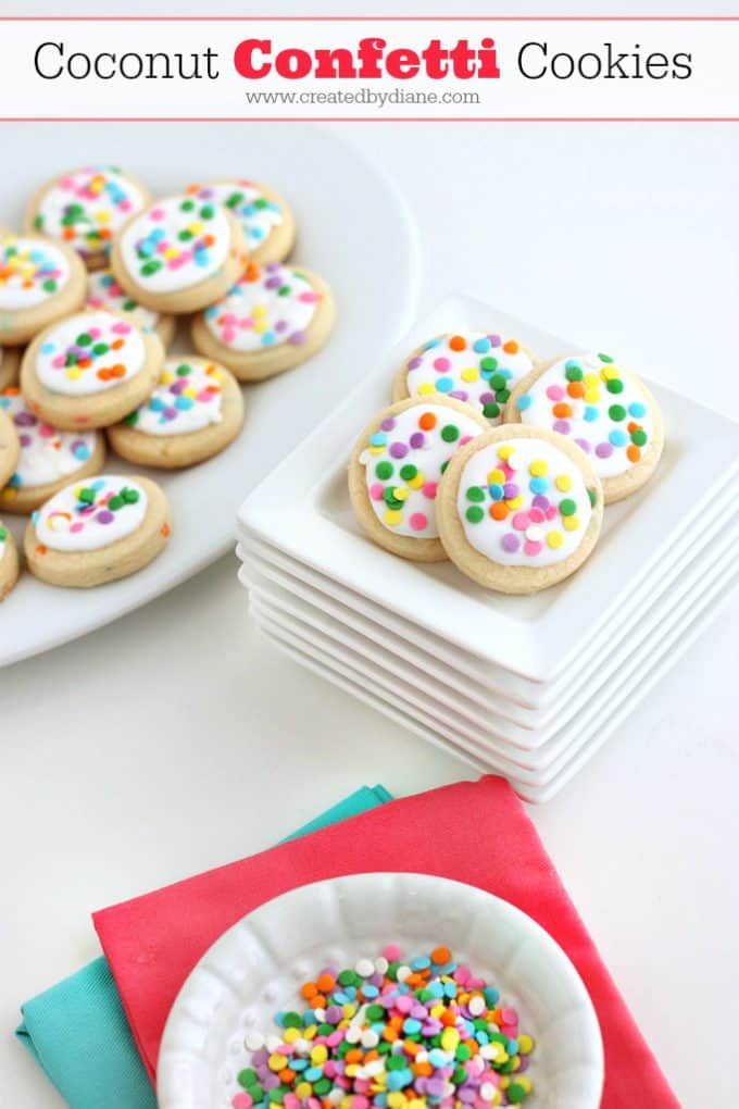 coconut confetti cookies from www.createdbydiane.com