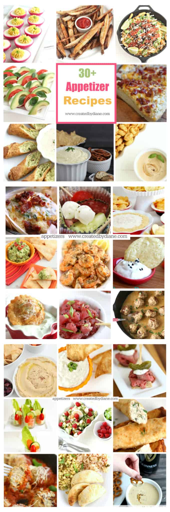 30+ Appetizer Recipes www.createdbydiane.com