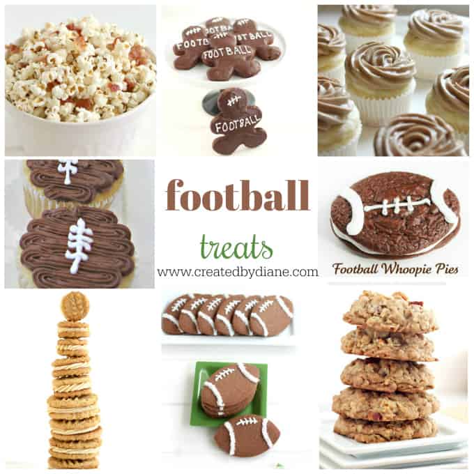 football themed desserts and snacks cookies, cupcakes, popcorn and more