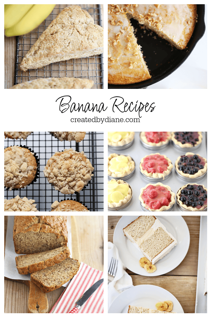 BANANA recipes from createdbydiane