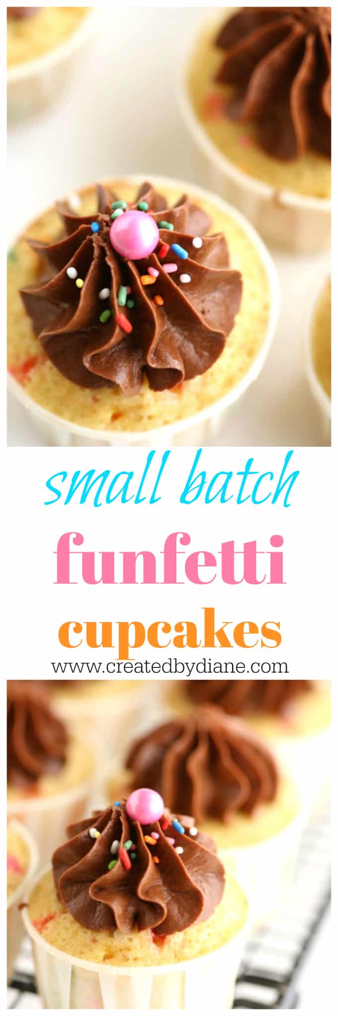 small batch funfetti cupcakes www.createdbydiane.com